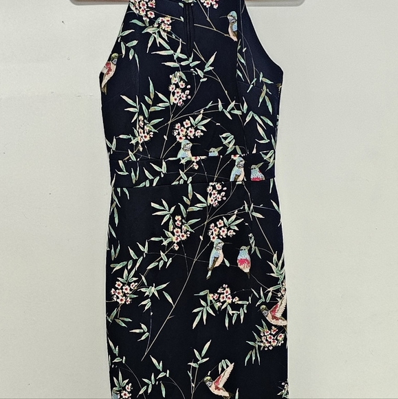 Pencil Dress,  beautiful birds and floral - Picture 2 of 3